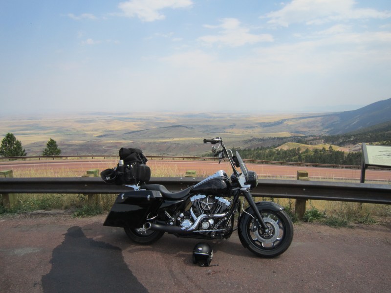 Two Weeks of gear on a Roadking on top of Big Horn Mountain