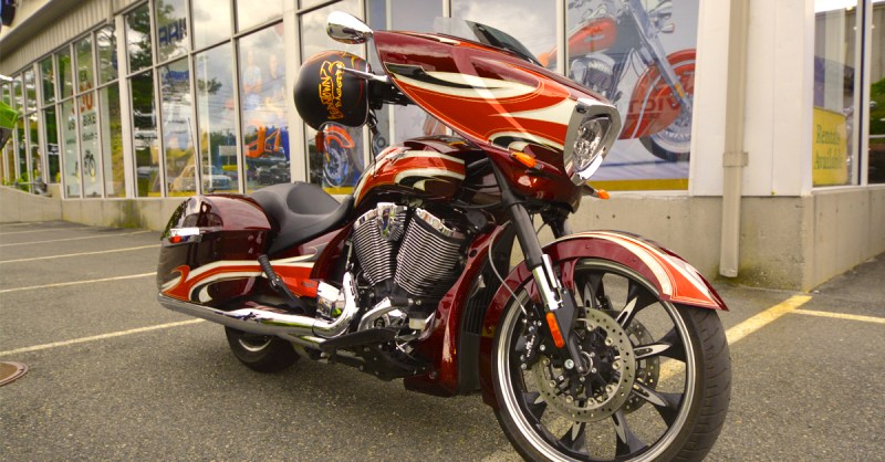 victory magnum test ride at momsouth in Foxboro
